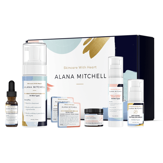Nightly PM facial skincare routine kit all natural