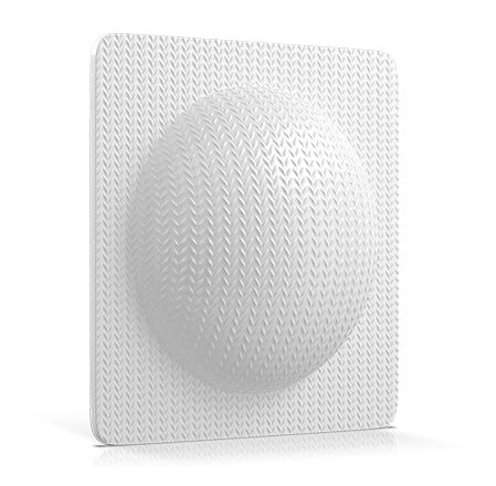 back of facial cleansing sponge that exfoliates, brightens, tightens